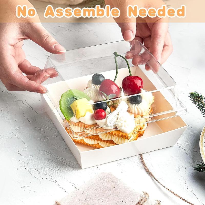 50 Pack Small Clear Lidded Cha - огляд і ціна Food Snacks For Baby Shower