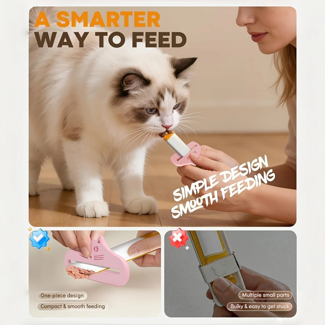 3Pcs Easy Use Cat Food Spoon S - огляд і ціна Food Snacks Easy