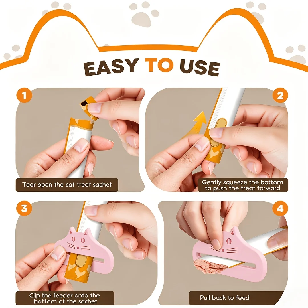 3Pcs Easy Use Cat Food Spoon S - огляд і ціна Food Snacks Easy